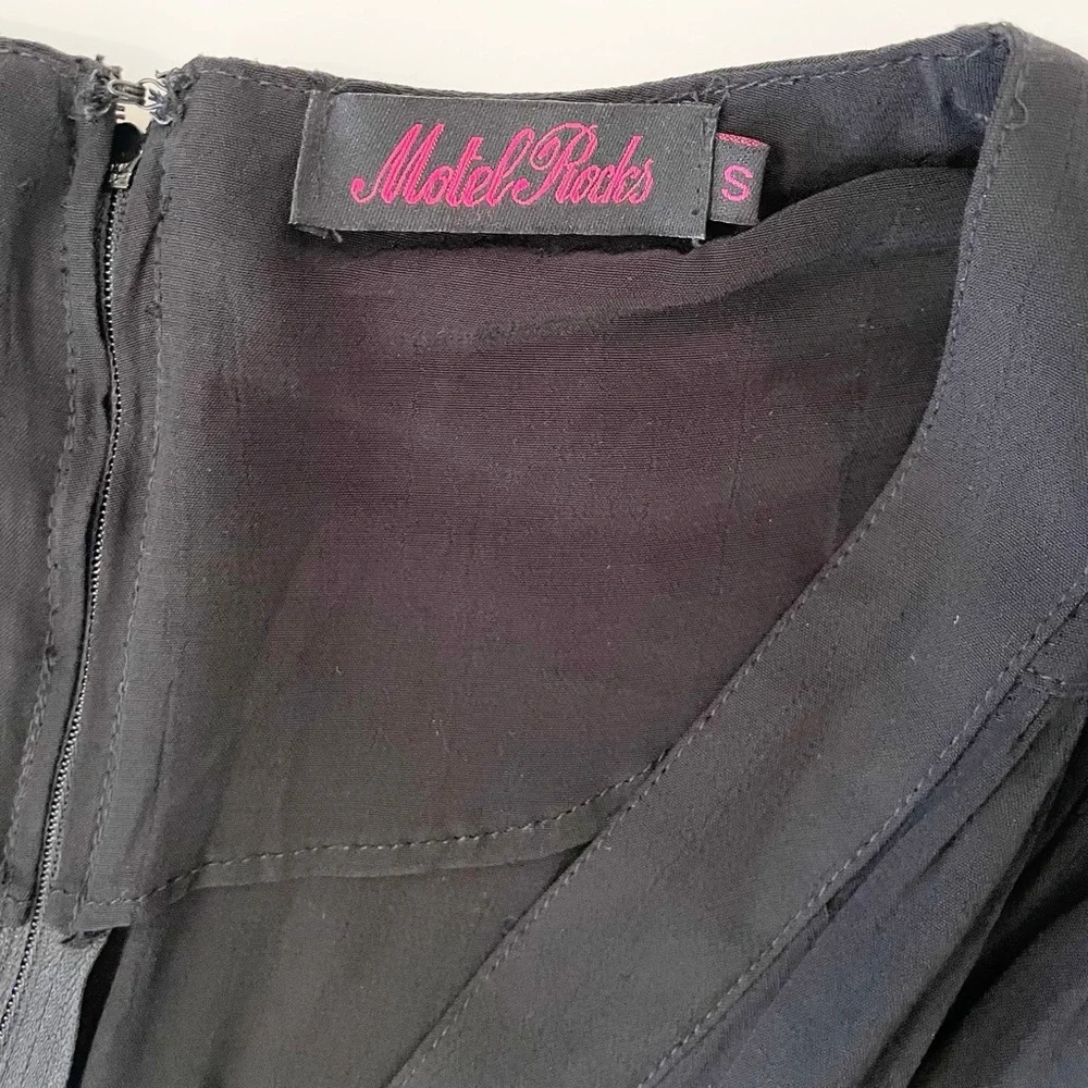 Motel Rocks Black Long Sleeve Romper - Picture 3 of 10